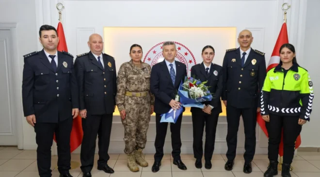Artvin Valisi Ergün, Polis Teşkilatı’nı kabul etti
